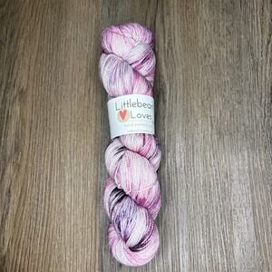 Littlebean Loves Yarn Sparkle Sock "Amortentia" Merino Nylon Stellina 2 Ply 438y